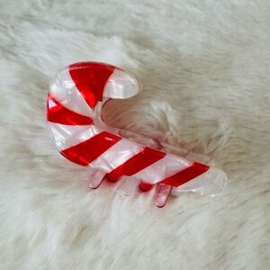 Candy Cane Hair Claw Clip